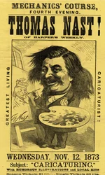 Mekanikerkursus, fjerde aften. Thomas Nast!, udgivet af Currier & Ives, 1873
