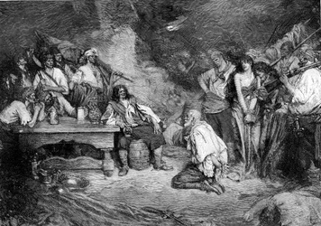 Morgan at Porto Bello after “Buccaneers and Marooners of the Spanish Main” by Howard Pyledani