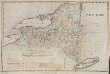 New York, udført af staten New York for at ledsage erindringsbogen om Cadwallader Colden
