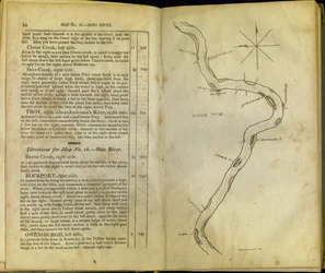 Sider fra The Western Pilot..., af Samuel Cummings, udgivet af G. Conclin, Cincinnati, 1847