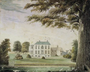 Park House, England: Hjem for Richard Flower, far til George Flower (akvarel på papir monteret om bord)