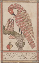 Pelican in its Piety, ca. 1800 (blæk & wc på papir)