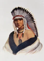 Petalesharro, en Pawnee Brave, illustration fra 
