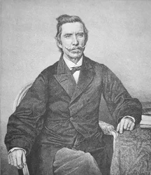 Portræt af kontreadmiral Semmes (1809-77), kaptajn for konfødererede raider Alabama (litho)