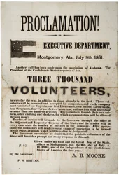 Rekruttering bredside anmoder om tre tusinde frivillige, 9. juli 1861
