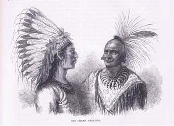 Red Indian warriors, illustration fra Cassell
