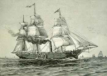 „Savannah“, det første dampskib, der krydsede Atlanten