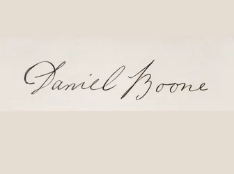 Underskrift af Daniel Boone