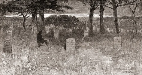Soldatergrave på Arlington National Cemetery, Arlington County, Virginia, i det 19. århundrede, fra 