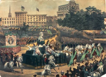 St. Patricks Day Parade i Amerika, Union Square, 1870