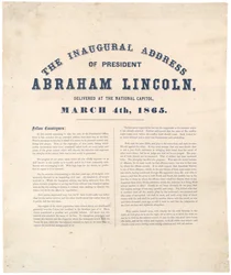 Præsident Abraham Lincolns indsættelsestale, holdt i National Capitol den 4. marts 1865