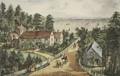 The Western Farmers Home, udg. 1871, Currier & Ives