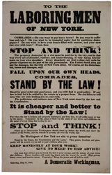 Til Laboring Men of New York, 18. juli 1863