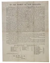 Til kvinderne i New England (cirkulærebrev), ca. 1862-1865