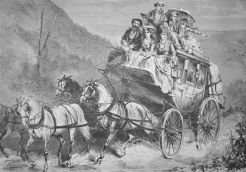 Rejser gennem det amerikanske vesten med Concord Stagecoach i 1860