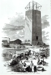 Udsigt over Washington-monumentet, som det nu fremstår, fra 
