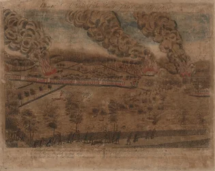 Slagene ved Lexington og Concord: Plade I, Slaget ved Lexington, 19. april 1775. Plade II, Udsigt over byen Concord. Plade III: Forlovelsen ved South Bridge i Concord. Plade IV: Et billede af den sydlige del af Lexington.