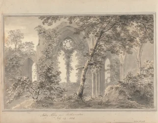 Udsigt i England, Skotland og Wales: Netley Abbey nær Southampton, 24. juli 1804