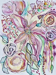 Livlige abstrakte blomster