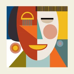 Faces Stripes Minimal-kopi