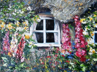 Have ved vinduet i sommerhuset