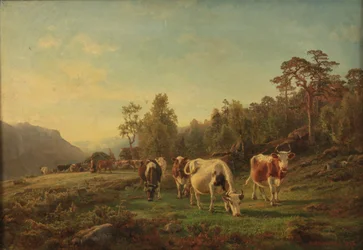 Landskab med køer