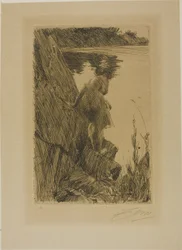 Badende (aften) III