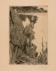 Badende (aften) III