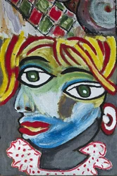 OUTRAGE TO PICASSO, 2012 (akryl på jutelærred spændt op på en træramme)