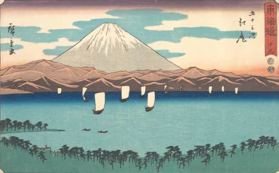 Ejiri, nummer 19, fra serien Fifty-Three Stations of the Tokaido Road Tokaido goj..., 1847-52.