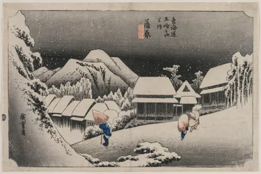 Aftensne ved Kambara nummer seksten i serien Fifty-three Stations of the Tokaido, 1833.