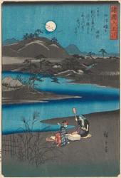 Seks juvelfloder fra forskellige provinser Shokoku Mu-Tamagawa, 1857., 1857.