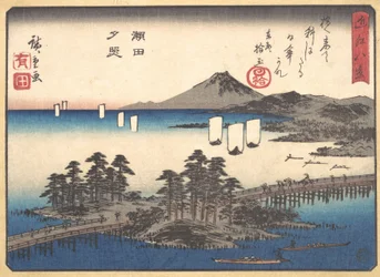 Solnedgang ved Seta, ca. 1857., ca. 1857.