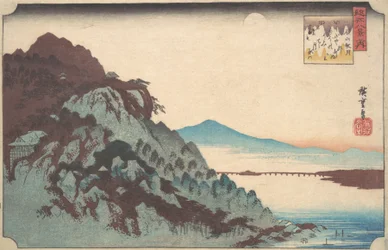 Efterårsmånen ved Ishiyama ved Biwa-søen, ca. 1835., ca. 1835.