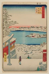 Udsigt fra bakketop, Yushima Tenjin-helligdommen