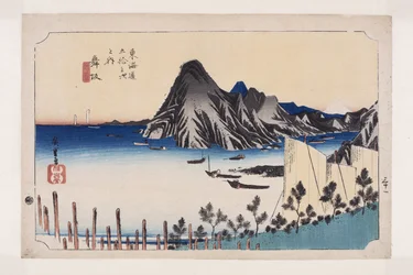 Maisaka: Udsigt over Imagiri (Maisaka, Imagiri shinkei) (farvet træbloktryk)