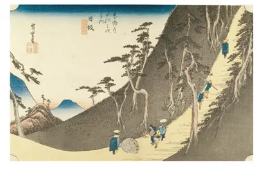 Nissaka: Sayo Mountain Pass fra serien The Fifty-three Stations of the Tokaido, ca. 1831-1834 (træsnit på papir)