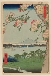 Suijin-helligdommen og Massaki ved Sumida-floden (Sumidagawa Suijin no Mori Massaki)