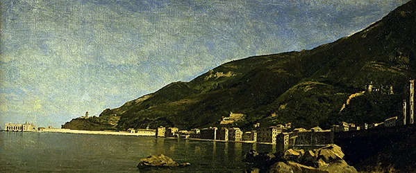 Castellamare, nær Napoli (olie på lærred)