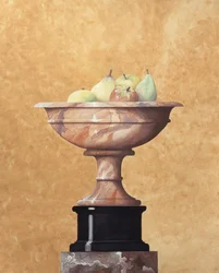 Marmorvase med frugt