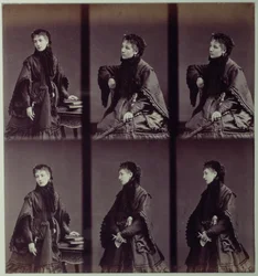 Portræt af Sarah Bernhardt (1844-1923) i bydragt