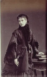 Portræt af Sarah Bernhardt (1844-1923) i bydragt