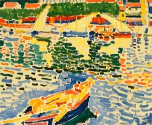 Både ved havnen i Collioure, ca. 1905 (olie på lærred)
