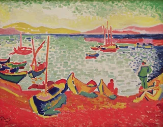 Både i havnen i Collioure