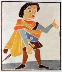 Litteratur. Panurge. Illustration af Andre Derain i: Pantagruel, af Francois Rabelais (1532), Frankrig