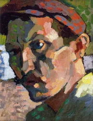 Selvportræt med kasket, ca. 1905 (olie på lærred)