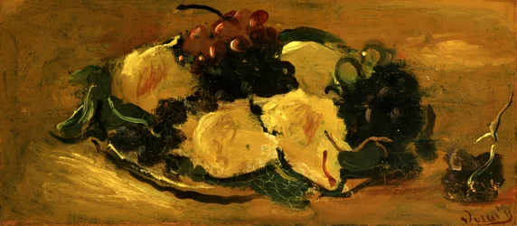 Stilleben med frugt, ca. 1925 (olie på papir)