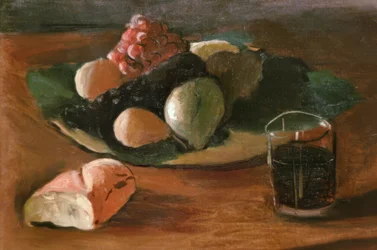 Stilleben med et glas vin