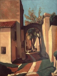 Landsby i Provence (olie på lærred)