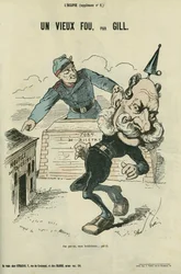 En gammel tåbe, karikatur af Vilhelm I af Tyskland (1797-1888). Tillæg i "" L